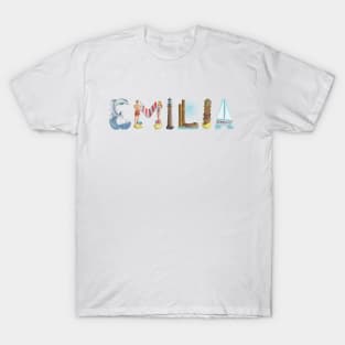 Emilia Personalized Beach Art T-Shirt